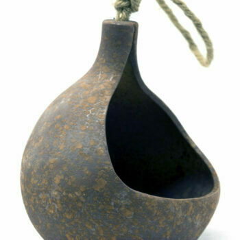 Antique rust glaze ceramic collection bird's nest